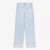 High-Waist Straight Wide-Leg Jeans with Turn-Up Hems – Pants High-Waist Straight Wide-Leg Jeans with Turn-Up Hems – Pants