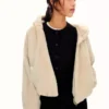 Hooded Faux Fur Jacket – Jackets and Trench Hooded Faux Fur Jacket – Jackets and Trench