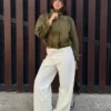Jacket with Ruched Buckles