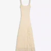 Lace-Trimmed Midi Dress