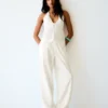 Linen Blend Halter Waistcoat – Women