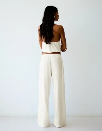 Linen Blend Halter Waistcoat – Women