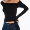 Long Sleeve Asymmetric Tied T-Shirt Long Sleeve Asymmetric Tied T-Shirt