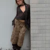 Long Sleeve Crossover Scarf Blouse Long Sleeve Crossover Scarf Blouse