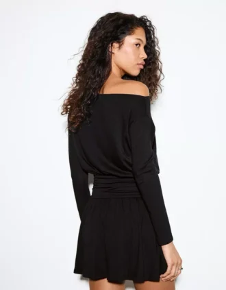 Long Sleeve Mini Dress with Sash