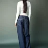 Low-Rise Baggy Jeans with Roll-Up Hem – Pants Low-Rise Baggy Jeans with Roll-Up Hem – Pants