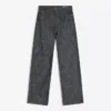Low-Rise Textured Boyfriend Jeans – Pants