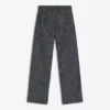 Low-Rise Textured Boyfriend Jeans – Pants