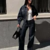 Cropped Balloon Denim Jacket – Jackets and Trench