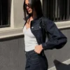 Cropped Balloon Denim Jacket – Jackets and Trench