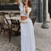 Midi Skirt with Fold-Over Waist