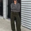 Oversize Zip-Up Sweatshirt with Neoprene Effect
