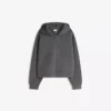 Oversize Zip-Up Sweatshirt with Neoprene Effect