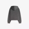 Oversize Zip-Up Sweatshirt with Neoprene Effect