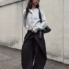 Pleated Trousers with Double Button
