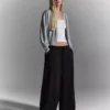 Plush Barrel Trousers with Stoppers – Pants – Women