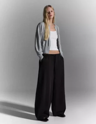 Plush Barrel Trousers with Stoppers – Pants – Women