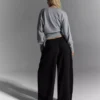 Plush Barrel Trousers with Stoppers – Pants – Women
