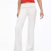 Plush Flared Trousers with Patch