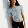 Puff Sleeve Short Sleeve Blazer – Jackets and Trench