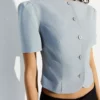 Puff Sleeve Short Sleeve Blazer – Jackets and Trench