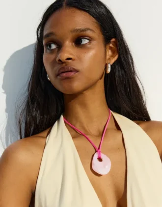 Resin Pendant Cord Necklace