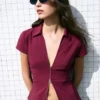 Short Sleeve Shirt with Zip Short Sleeve Shirt with Zip