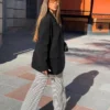 Straight-Leg Striped Print Trousers – Pants