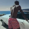 Striped Boxy Fit Swimming Trunks – Bershka Lovers
