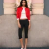 Striped Crew Neck Button-Up Jacket – Sweaters and Cardigans