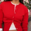 Striped Crew Neck Button-Up Jacket – Sweaters and Cardigans