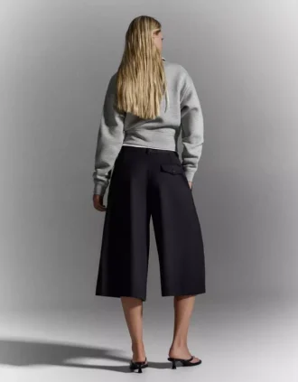 Striped Culottes Bermuda Shorts
