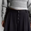 Striped Culottes Bermuda Shorts