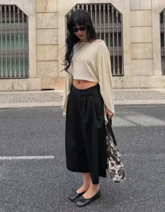 Striped Culottes Bermuda Shorts – #Bershkastyle – Women