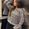 Striped Polo Collar Sweater