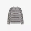 Striped Polo Collar Sweater