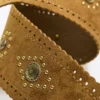 Studded Faux Suede Belt – Tracksuit