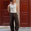 Super Baggy Pleated Semi-Jogger Trousers
