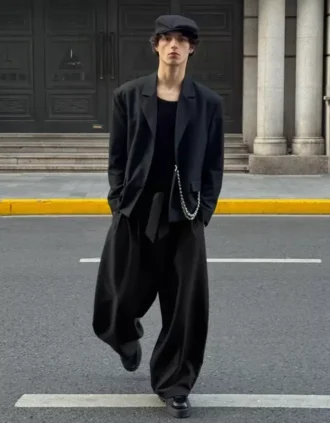 Tailored Barrel Trousers with Belt – Pants