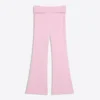 Technical Flared Trousers with Turn-Up Waist