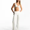 Technical Flared Trousers with Turn-Up Waist – Pants – Women