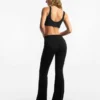 Technical Flared Trousers with Turn-Up Waist – Pants – Women