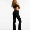Technical Flared Trousers with Turn-Up Waist – Pants – Women