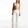 Technical Flared Trousers with Turn-Up Waist – Pants – Women