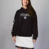 Titanic Print Hood Sweatshirt with Hood