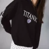 Titanic Print Hood Sweatshirt with Hood