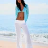 Trousers with Fold-Over Waist – Pants