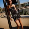 Tulle Bandeau Mini Dress