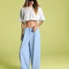 Voluminous Double Fabric Trousers