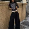 Voluminous Double Fabric Trousers